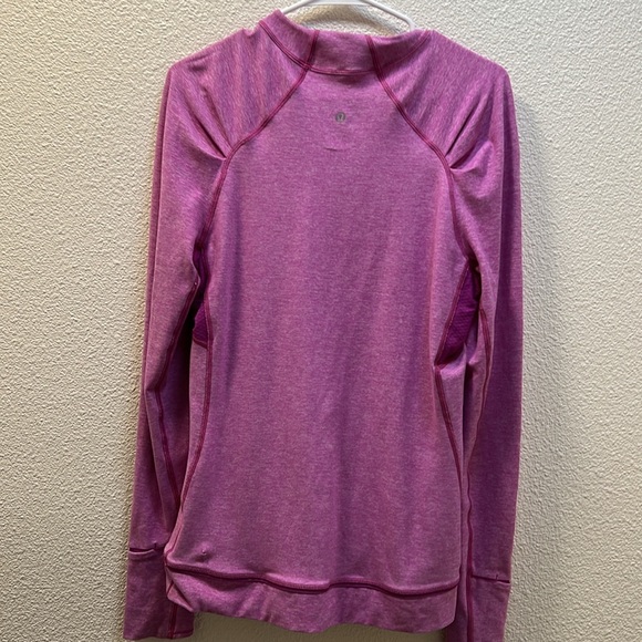 Lululemon Think Fast Heathered Ultra Violet / Ultra Violet sz12 snag on back - Picture 3 of 8